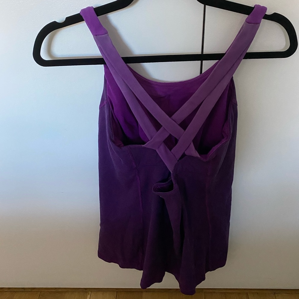 Lululemon Purple Cross-Back Workout tank size 12